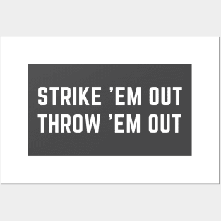 Strike out/ Throw out baseball design Posters and Art